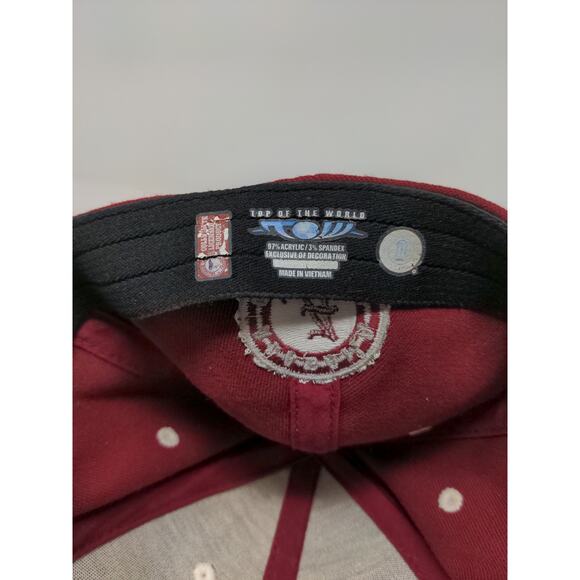 Top of the World Alabama Crimson Tide One Fit Hat Embroidered Logo Red - Picture 11 of 11